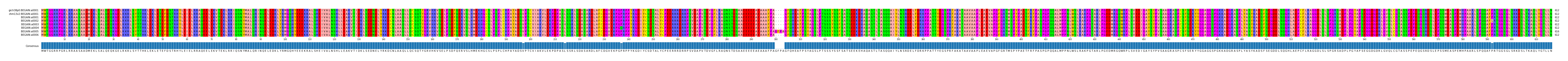 Multiple Alignments (by translate haplotype frequency)