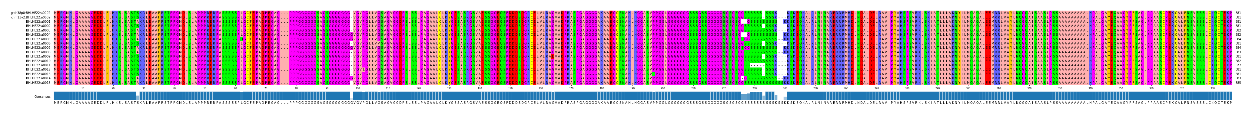 Multiple Alignments (by translate haplotype frequency)