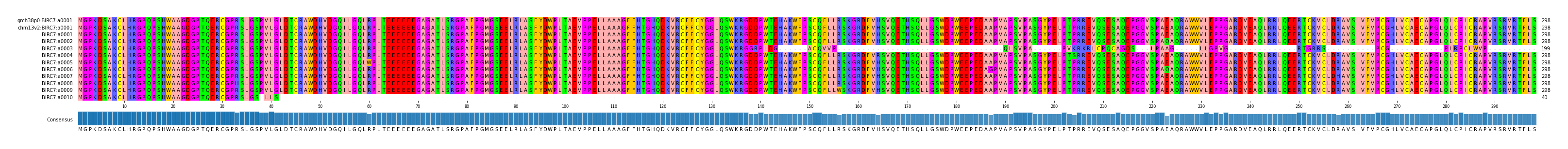 Multiple Alignments (by translate haplotype frequency)
