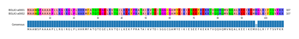 Multiple Alignments (by translate haplotype frequency)