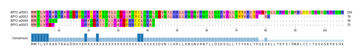 Multiple Alignments (by translate haplotype similarity)