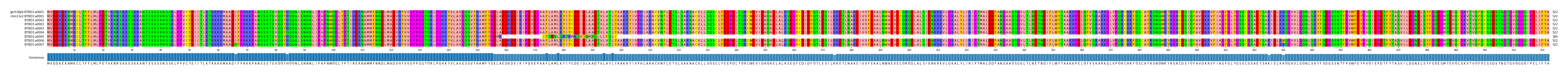 Multiple Alignments (by translate haplotype frequency)