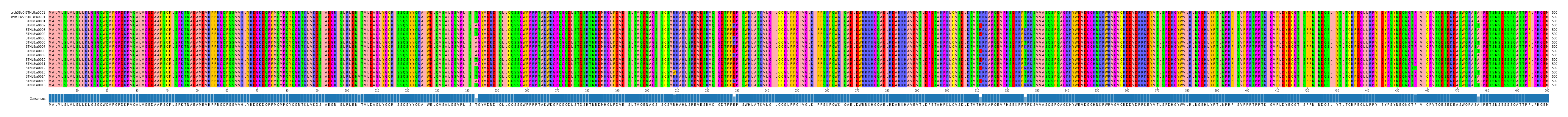 Multiple Alignments (by translate haplotype frequency)