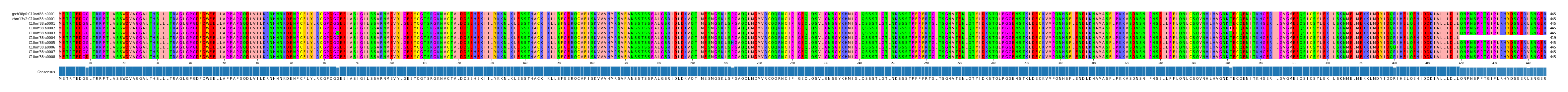 Multiple Alignments (by translate haplotype frequency)