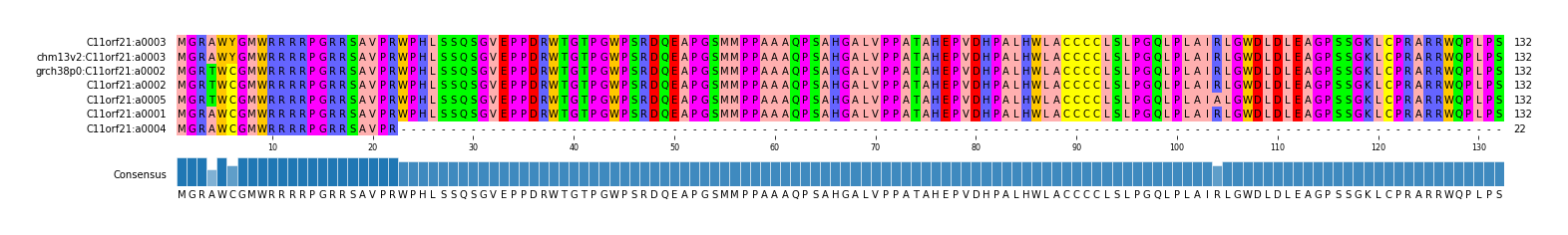 Multiple Alignments (by translate haplotype similarity)