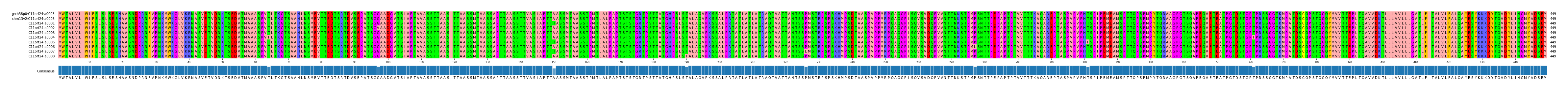 Multiple Alignments (by translate haplotype frequency)