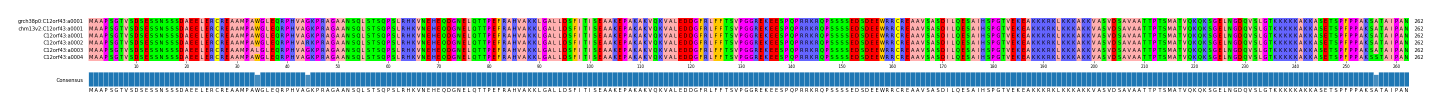 Multiple Alignments (by translate haplotype frequency)