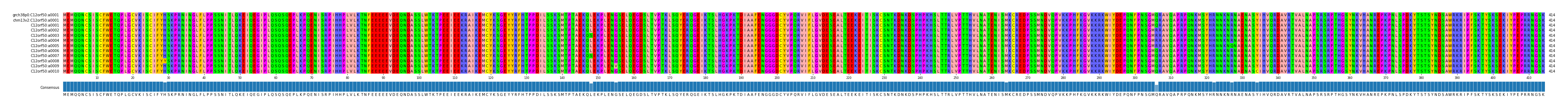 Multiple Alignments (by translate haplotype frequency)
