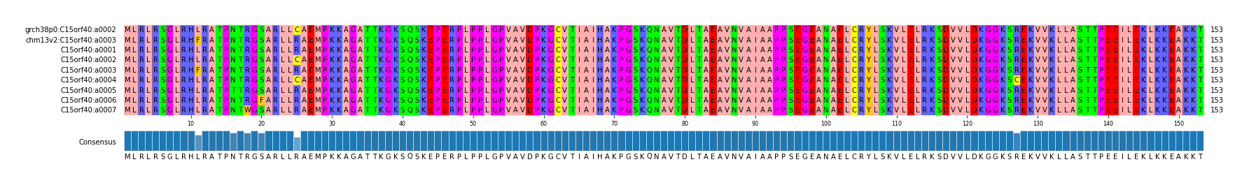 Multiple Alignments (by translate haplotype frequency)