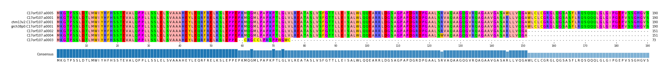 Multiple Alignments (by translate haplotype similarity)
