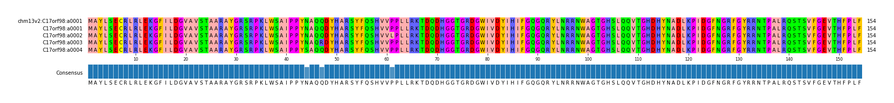 Multiple Alignments (by translate haplotype frequency)