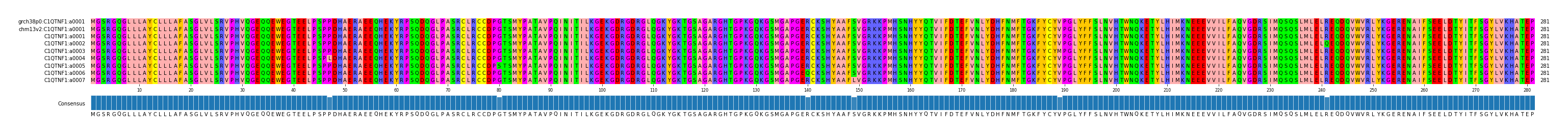 Multiple Alignments (by translate haplotype frequency)