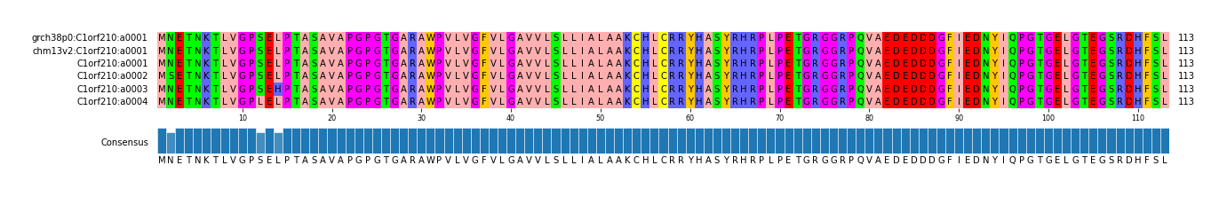Multiple Alignments (by translate haplotype frequency)