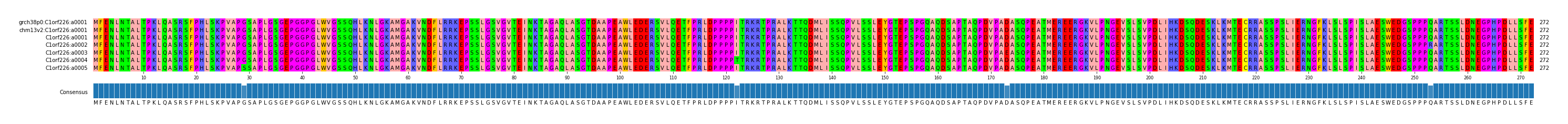 Multiple Alignments (by translate haplotype frequency)
