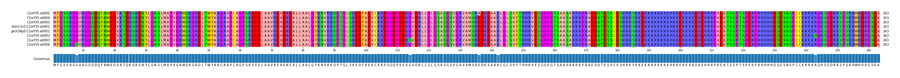 Multiple Alignments (by translate haplotype similarity)