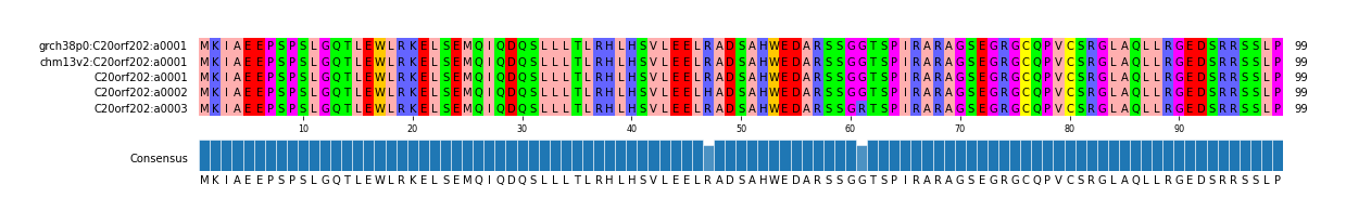 Multiple Alignments (by translate haplotype frequency)