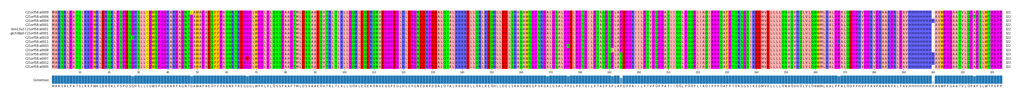 Multiple Alignments (by translate haplotype similarity)