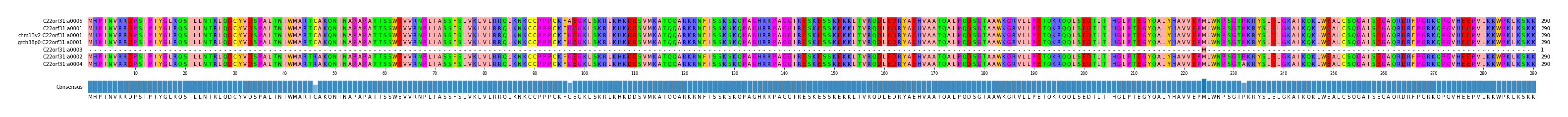 Multiple Alignments (by translate haplotype similarity)