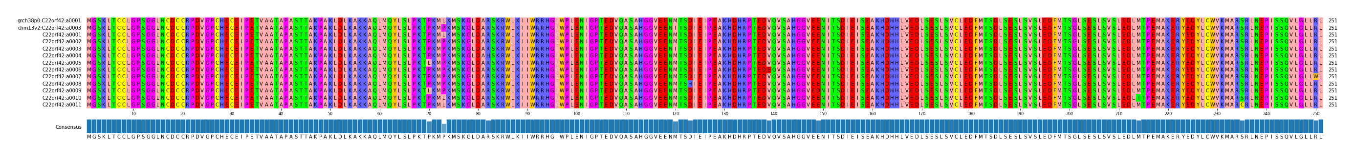 Multiple Alignments (by translate haplotype frequency)