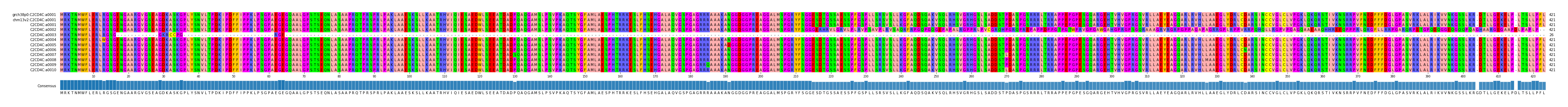 Multiple Alignments (by translate haplotype frequency)