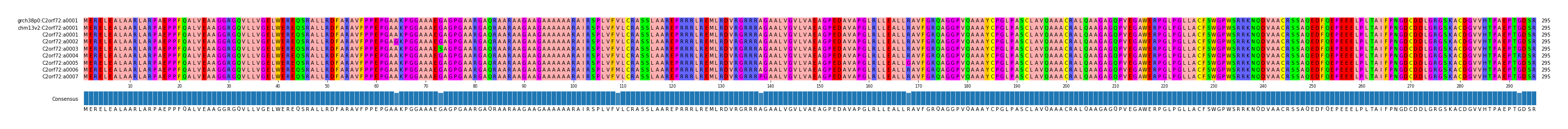 Multiple Alignments (by translate haplotype frequency)