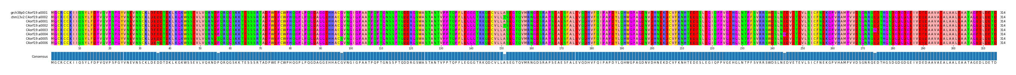 Multiple Alignments (by translate haplotype frequency)