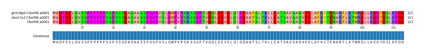 Multiple Alignments (by translate haplotype frequency)