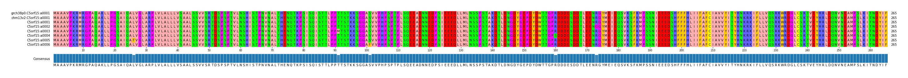 Multiple Alignments (by translate haplotype frequency)