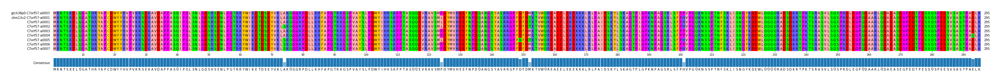 Multiple Alignments (by translate haplotype frequency)