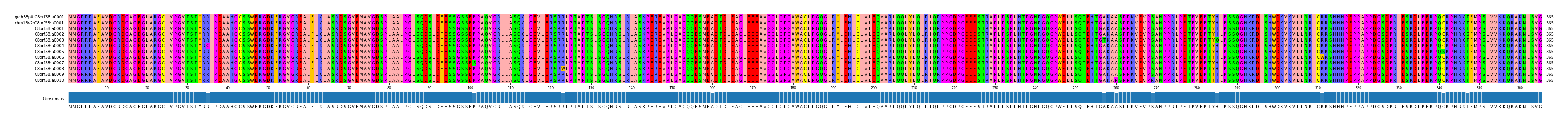 Multiple Alignments (by translate haplotype frequency)