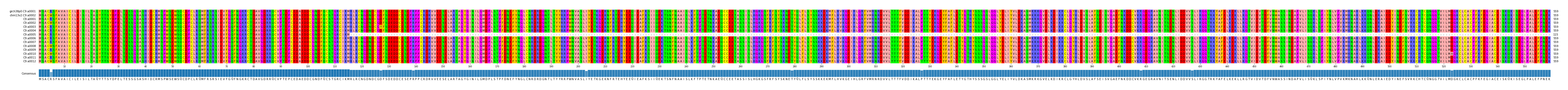Multiple Alignments (by translate haplotype frequency)