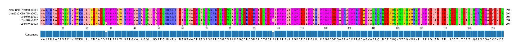 Multiple Alignments (by translate haplotype frequency)