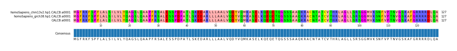 Multiple Alignments (by translate haplotype frequency)