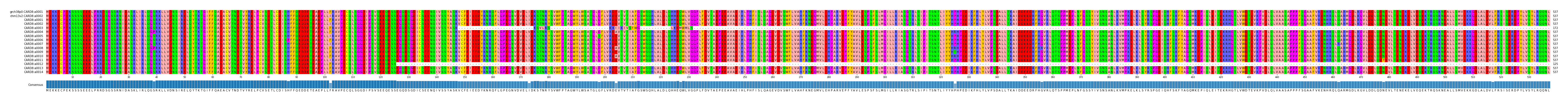 Multiple Alignments (by translate haplotype frequency)