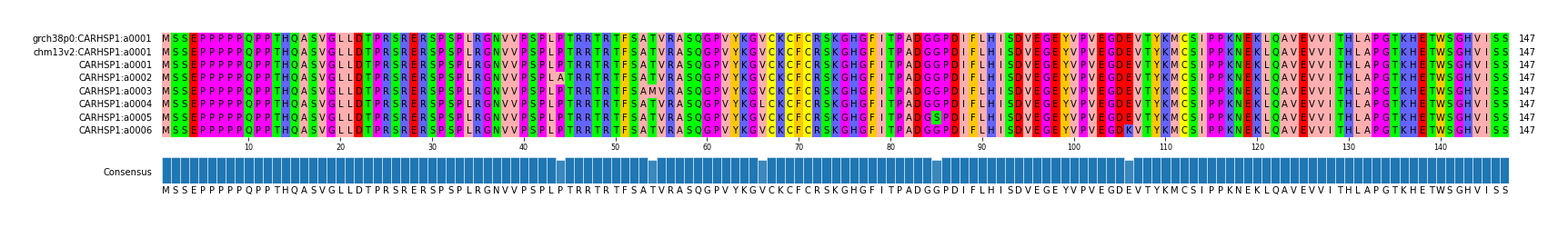 Multiple Alignments (by translate haplotype frequency)