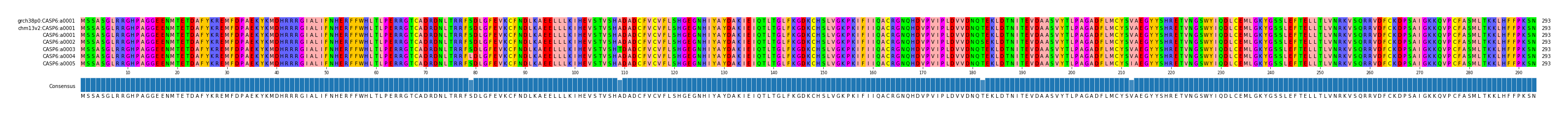 Multiple Alignments (by translate haplotype frequency)