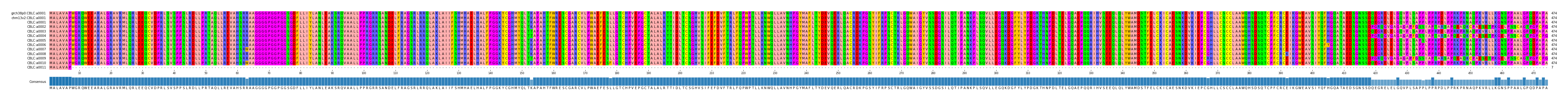 Multiple Alignments (by translate haplotype frequency)