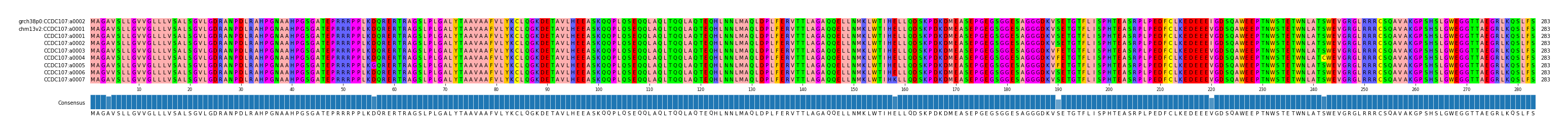 Multiple Alignments (by translate haplotype frequency)