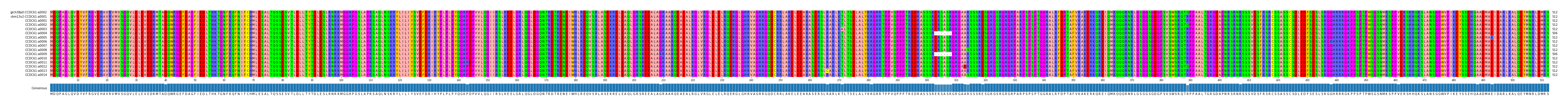 Multiple Alignments (by translate haplotype frequency)