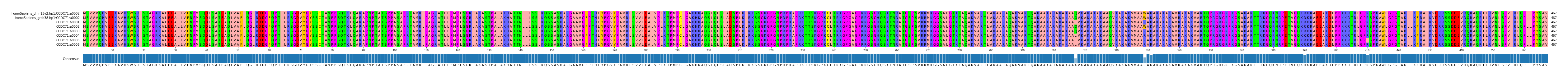 Multiple Alignments (by translate haplotype frequency)