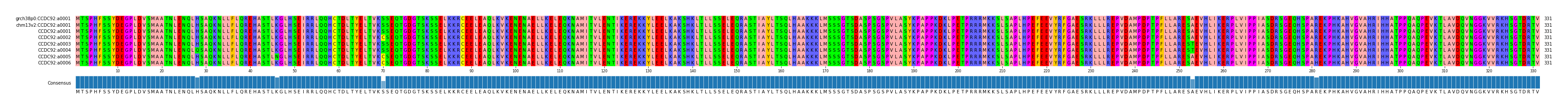 Multiple Alignments (by translate haplotype frequency)