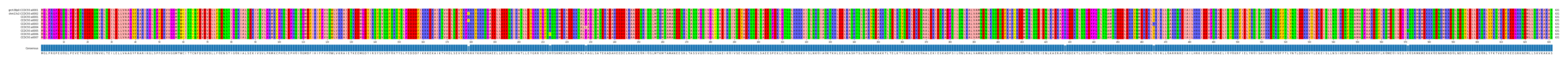 Multiple Alignments (by translate haplotype frequency)