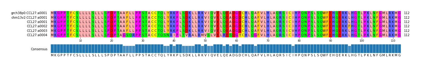 Multiple Alignments (by translate haplotype frequency)