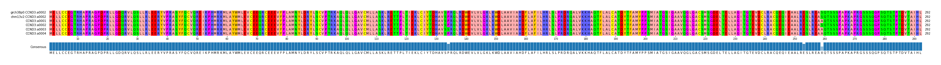 Multiple Alignments (by translate haplotype frequency)