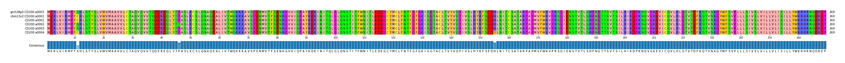 Multiple Alignments (by translate haplotype frequency)