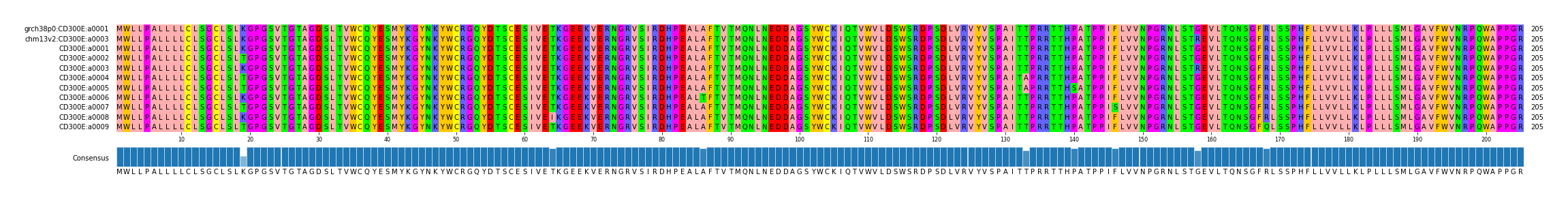 Multiple Alignments (by translate haplotype frequency)