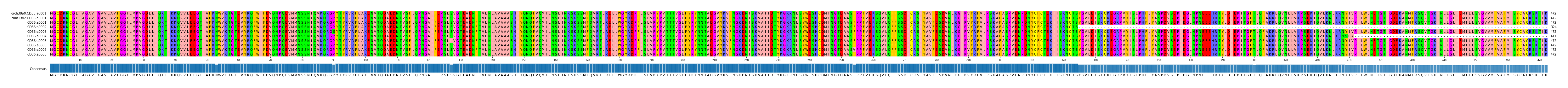 Multiple Alignments (by translate haplotype frequency)