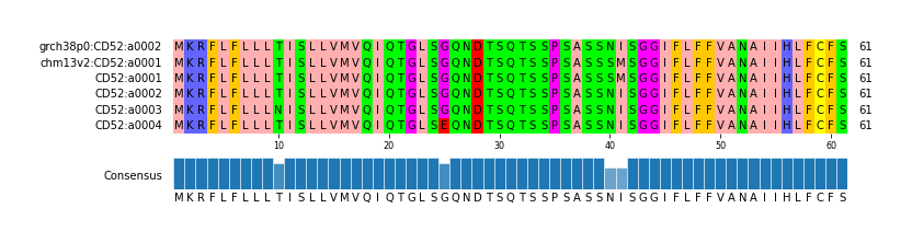 Multiple Alignments (by translate haplotype frequency)