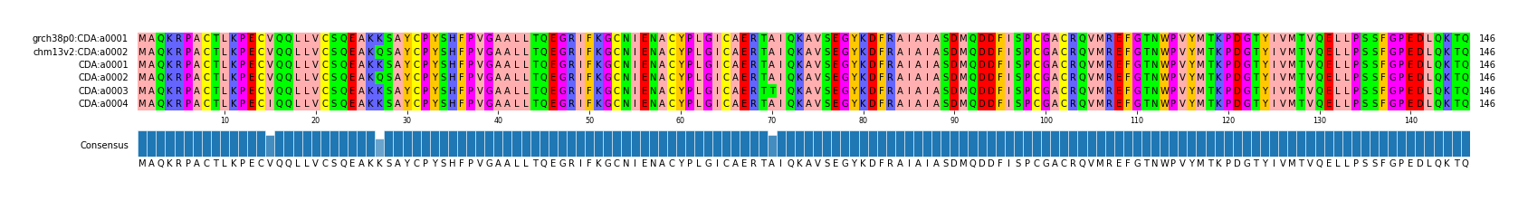Multiple Alignments (by translate haplotype frequency)