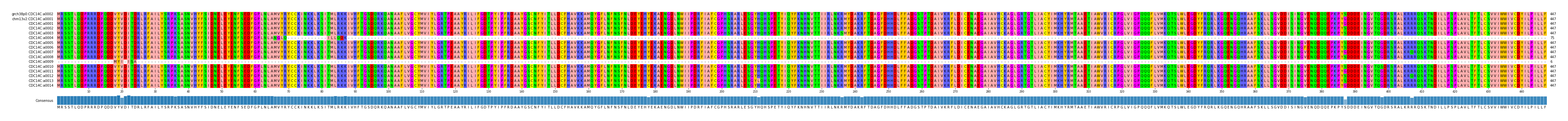 Multiple Alignments (by translate haplotype frequency)